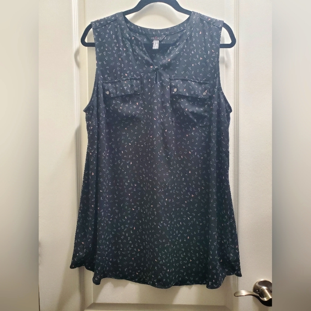 Heart Print Tunic Top XL